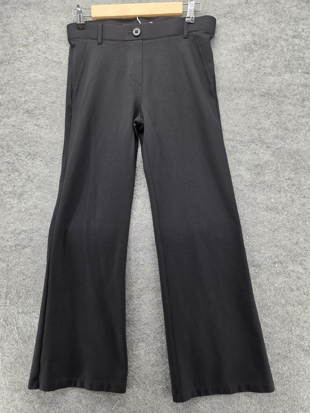 Betabrand Dress Pant Yoga Pants Womens Medium Petite Black Bootcut Stretch